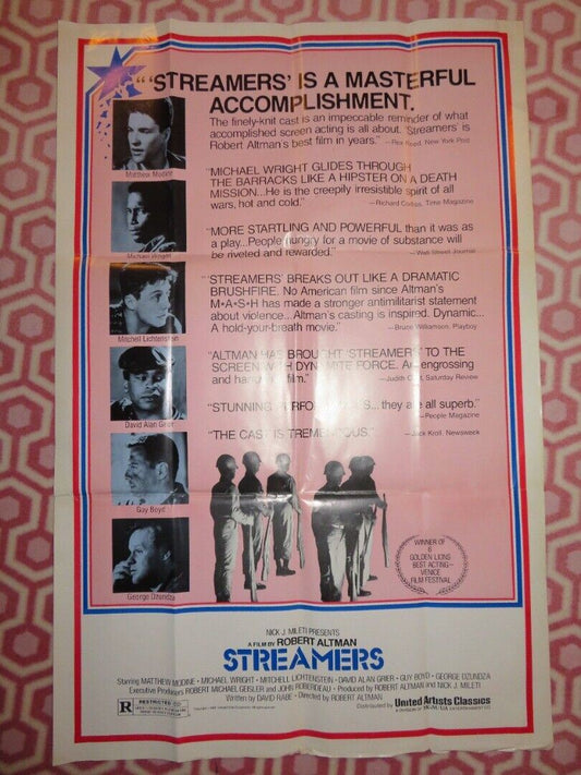 STREAMERS FOLDED US ONE SHEET POSTER ROBERT ALTMAN MATTHEW MODINE 1983