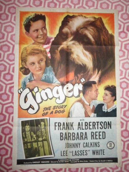 GINGER FOLDED US ONE SHEET POSTER FRANK ALBERTSON  BARBARA REED 1946