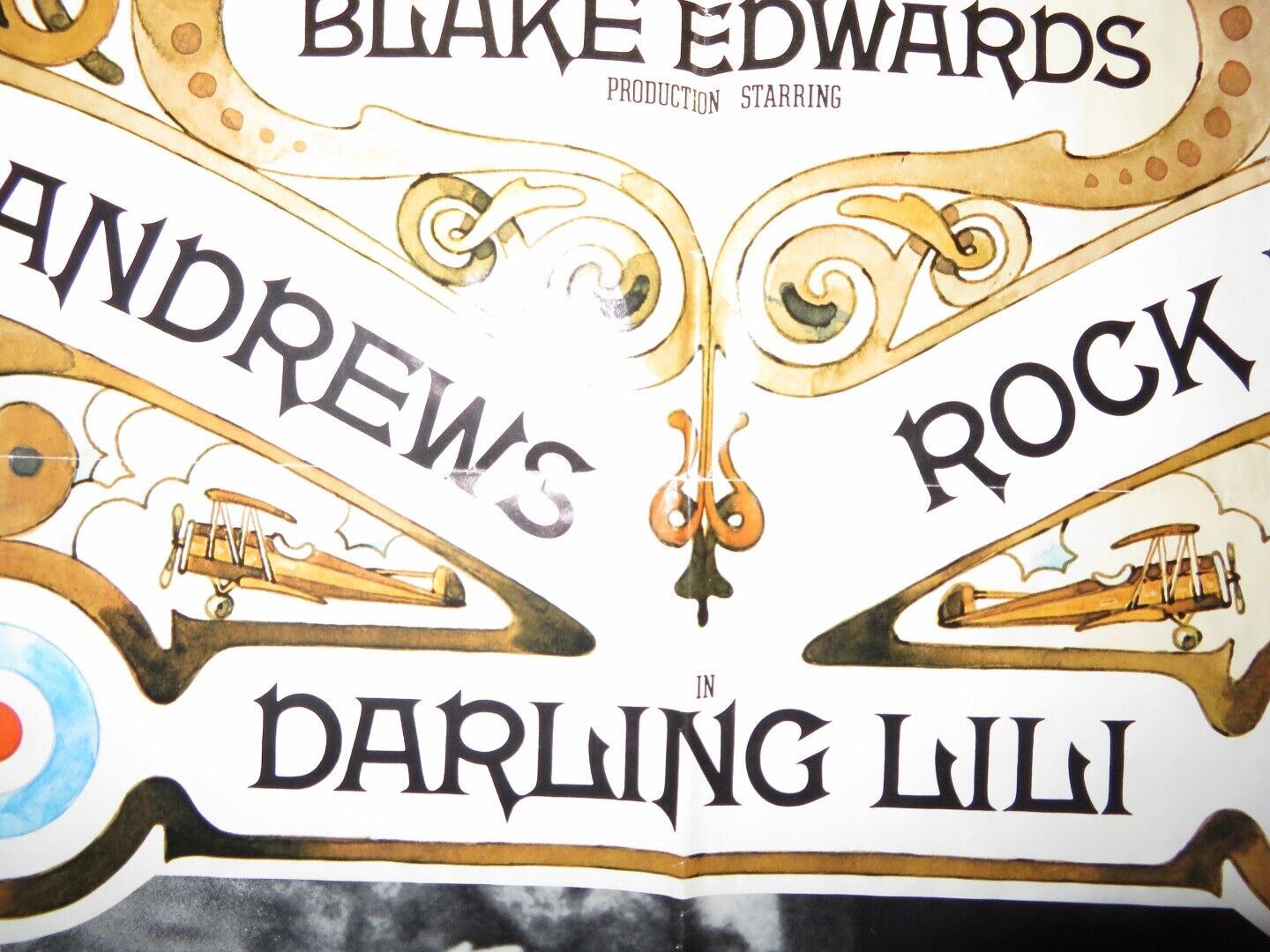 DARLING LILI  FOLDED US ONE SHEET POSTER BLAKE EDWARDS JEREMY KEMP 1970