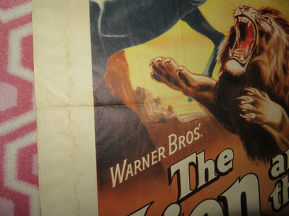 THE LION AND THE HORSE  FOLDED US ONE SHEET POSTER STEVE COCHRAN 1952