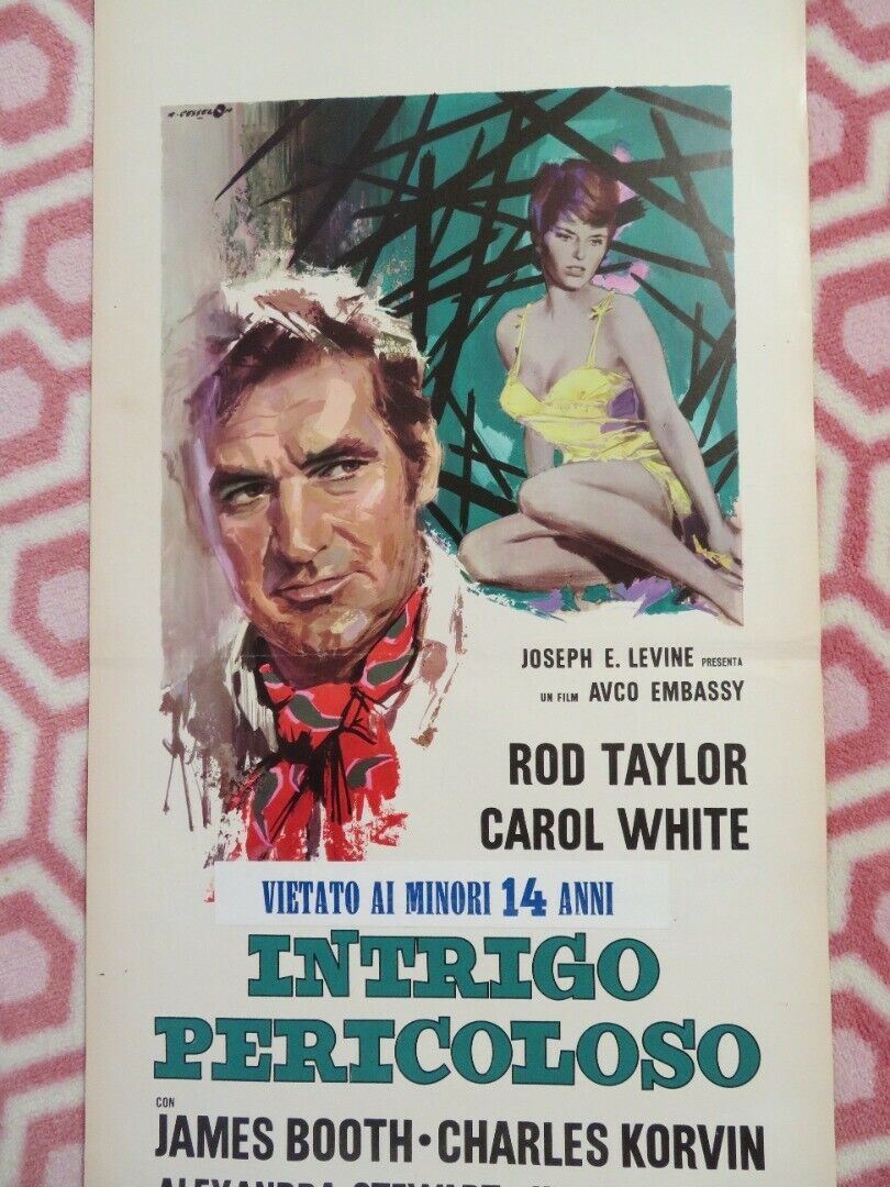 INTRIGO PERICOLOSO ITALIAN LOCANDINA (27.5"x13") POSTER ROD TAYLOR 1970