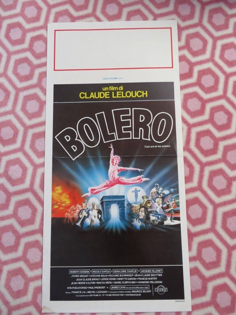 BOLERO ITALIAN LOCANDINA (28"x13") POSTER CLAUDE LELOUCH 1981