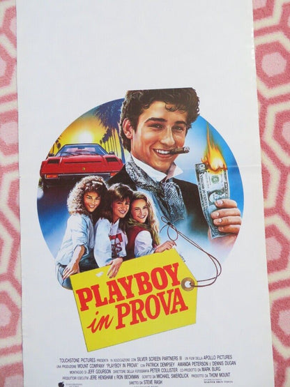 PLAYBOY IN PROVA / Can't Buy Me Love ITALIAN LOCANDINA (27.5"x13.5") POSTER '88