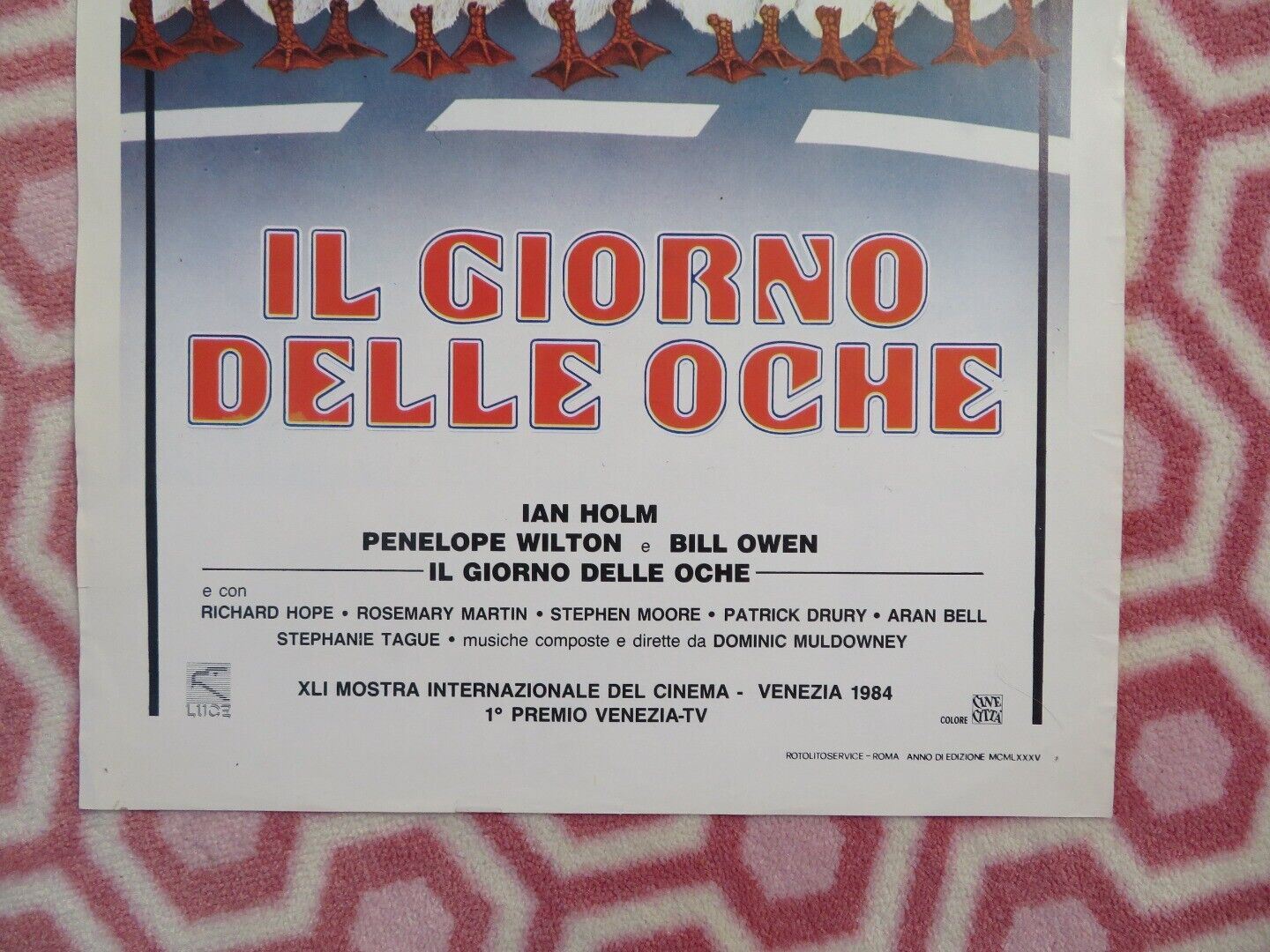 IL GIORNO DELLE OCHE/ Singleton's Pluck ITALIAN LOCANDINA (27.5"x13") POSTER '84