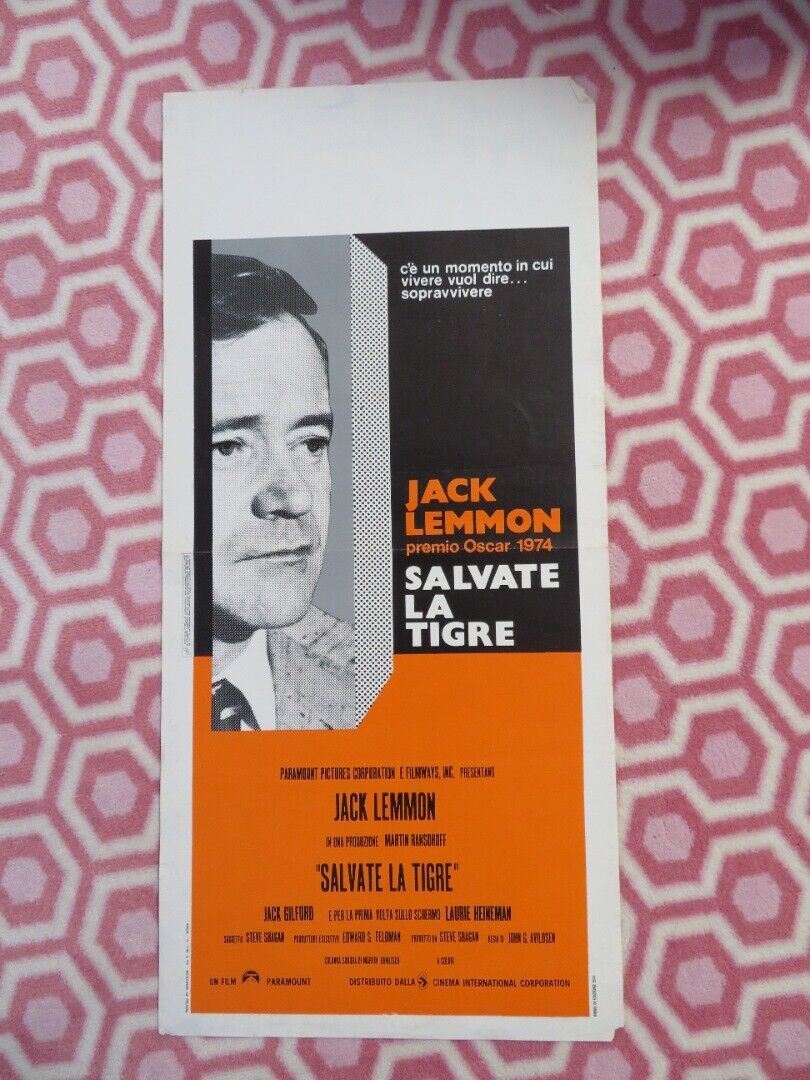 SALVATE LA TIGRE / Save the Tiger ITALIAN LOCANDINA (27.5"x13") POSTER 1974