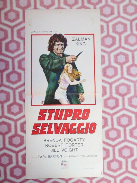 STUPRO SELVAGGIO ITALIAN LOCANDINA (27.5"x12.5") POSTER  ZALMAN KING 1975