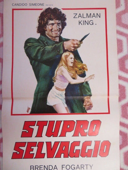 STUPRO SELVAGGIO ITALIAN LOCANDINA (27.5"x12.5") POSTER  ZALMAN KING 1975