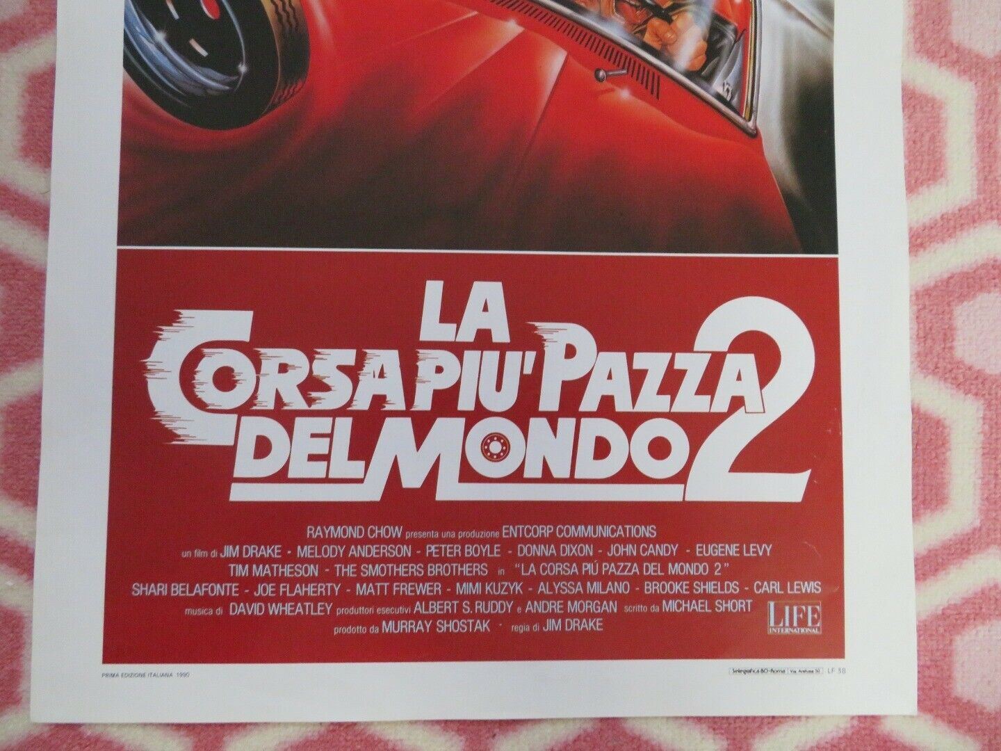 LA CORSAPOI' PAZZA DEL MONDO 2 ITALIAN LOCANDINA (27.5"x12.5") POSTER 1990