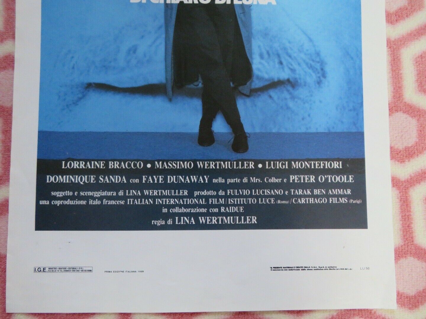 IN UNA NOTTE DI CHIARO DI LUNA  ITALIAN LOCANDINA (27.5"x13") POSTER 1989