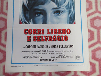 CORRI LIBERO E SELVAGGIO ITALIAN LOCANDINA (27.5"x13") POSTER JOHN MILLS 1970