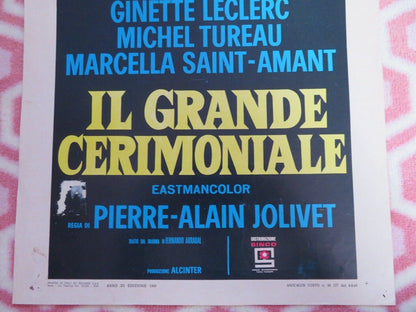 IL GRANDE CERIMONIALE/ Weird Weirdo ITALIAN LOCANDINA (27.5"x13") POSTER 1969