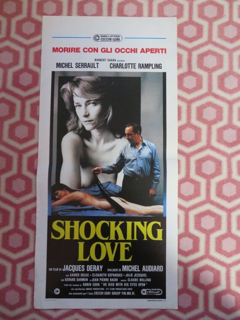 SHOCKING LOVE ITALIAN LOCANDINA (27.5"x13") POSTER  MICHEL SERRAULT 1985