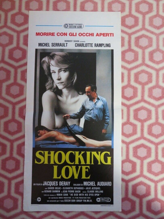 SHOCKING LOVE ITALIAN LOCANDINA (27.5"x13") POSTER  MICHEL SERRAULT 1985