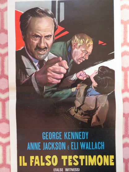 IL FALSO TESTIMONE ITALIAN LOCANDINA (27.5"x12.5") POSTER GEORGE KENNEDY 1970