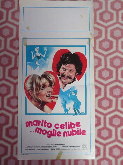 MARITO CELIBE ... MOGILE NUBILE  ITALIAN LOCANDINA (27.5"x13") POSTER 1982