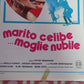 MARITO CELIBE ... MOGILE NUBILE  ITALIAN LOCANDINA (27.5"x13") POSTER 1982