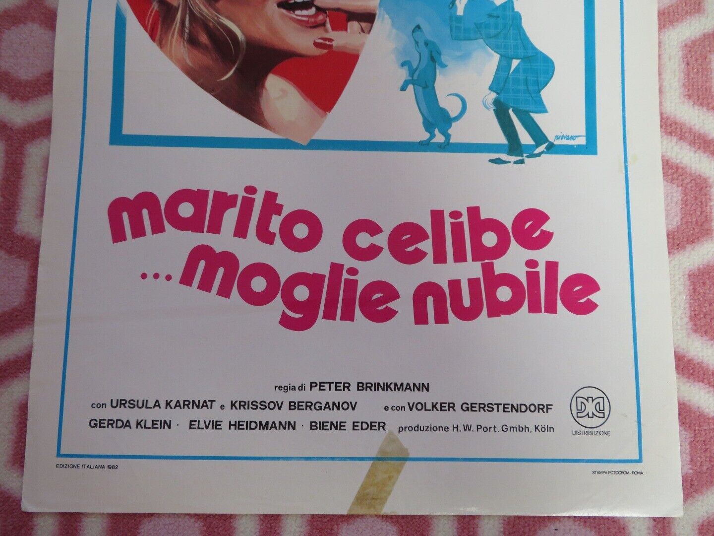 MARITO CELIBE ... MOGILE NUBILE  ITALIAN LOCANDINA (27.5"x13") POSTER 1982