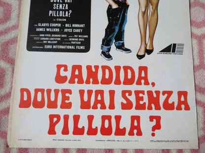 CANDIDA, DOVE VAI SENZA PILLOLA? ITALIAN LOCANDINA (27.5"x13") B FERRIS 1970