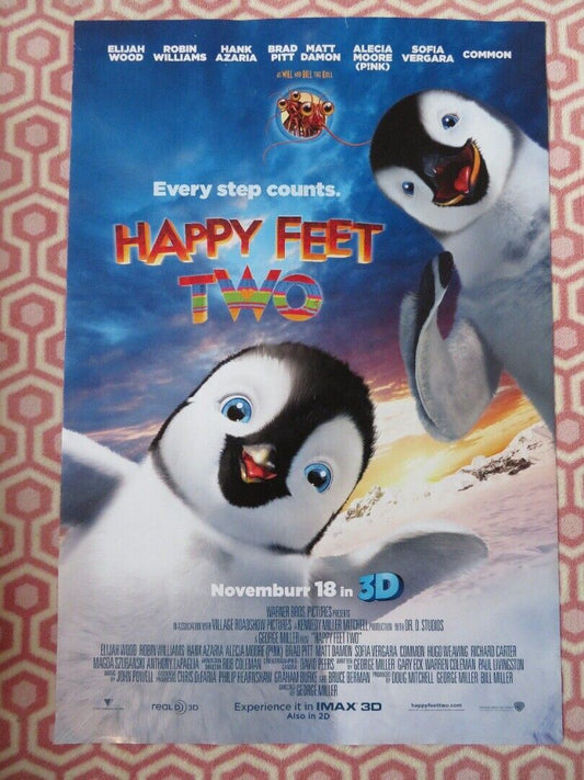 HAPPY FEET 2  US ONE SHEET ROLLED POSTER ELIJA WOOD ROBIN WILLIAMS 2011