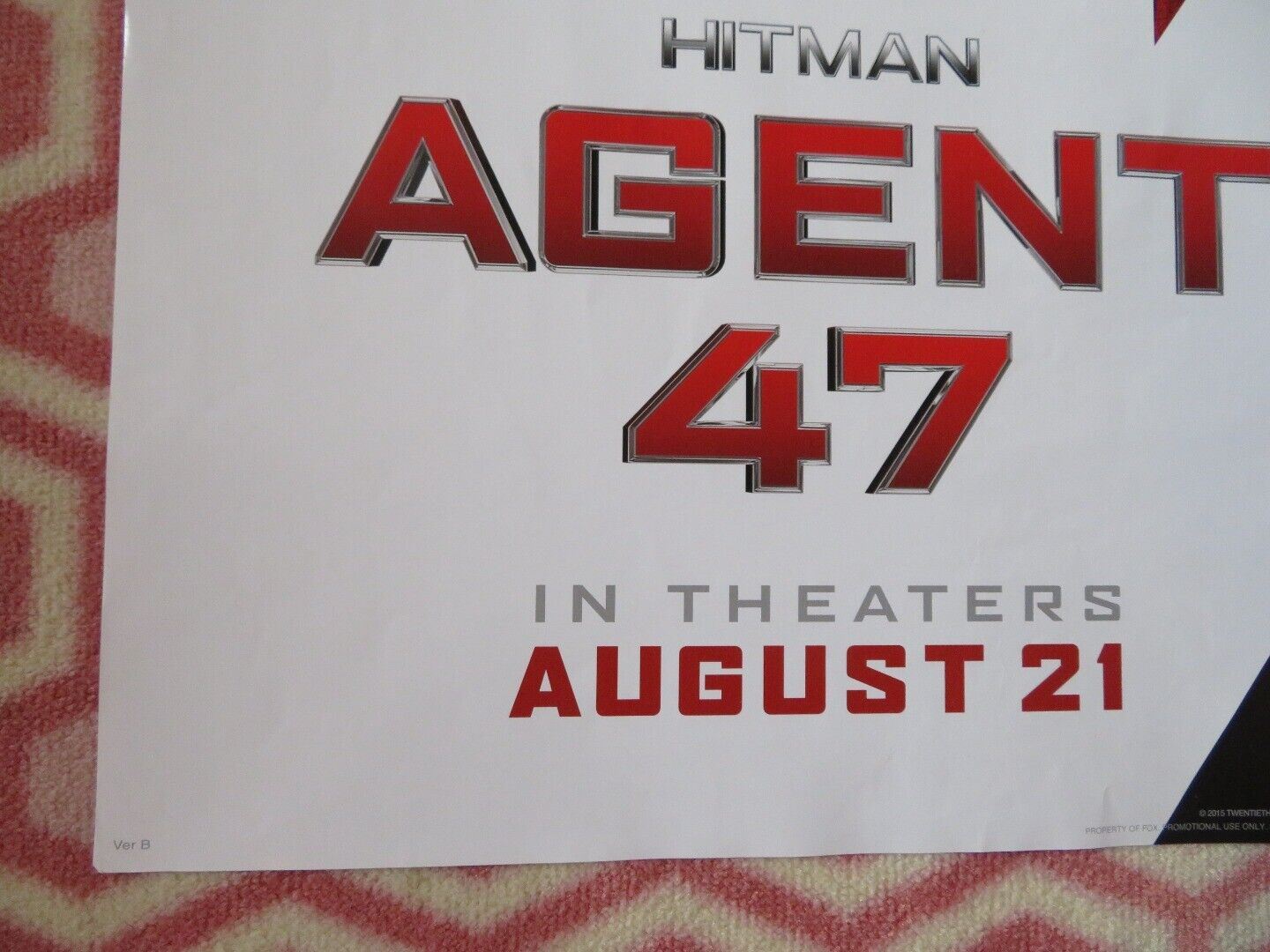 HITMAN: AGENT 47 VERSION B US ONE SHEET ROLLED POSTER DAN BAKKEDAHL 2015