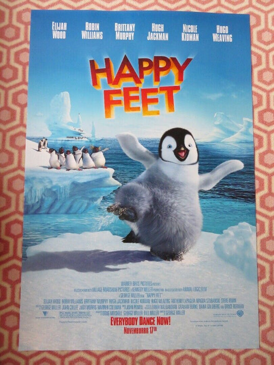 HAPPY FEET  US ONE SHEET ROLLED POSTER NICOLE KIDMAN HUGH JACKMAN 2006