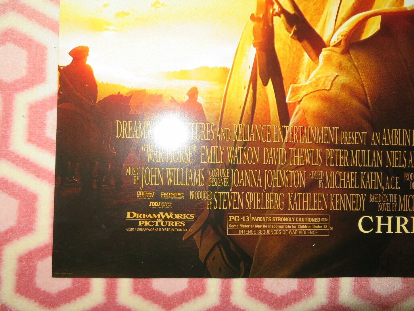 WAR HORSE  US ONE SHEET ROLLED POSTER SPIELBERG EMILY WATSON 2011