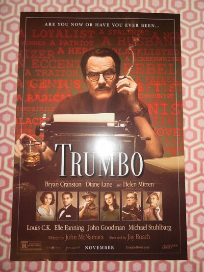 TRUMBO US ONE SHEET ROLLED POSTER JOHN GOODMAN ELLE FANNING 2015