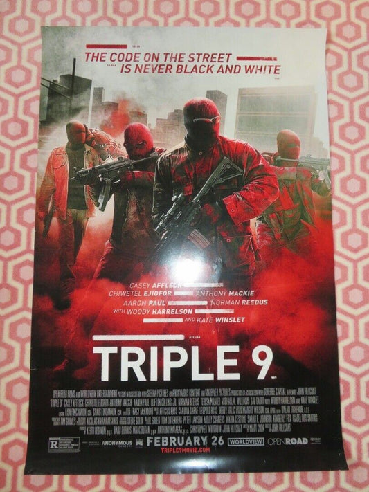 TRIPLE 9 US ONE SHEET ROLLED POSTER WOODY HARRELSON KATE WINSLET 2016