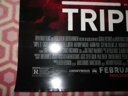 TRIPLE 9 US ONE SHEET ROLLED POSTER WOODY HARRELSON KATE WINSLET 2016