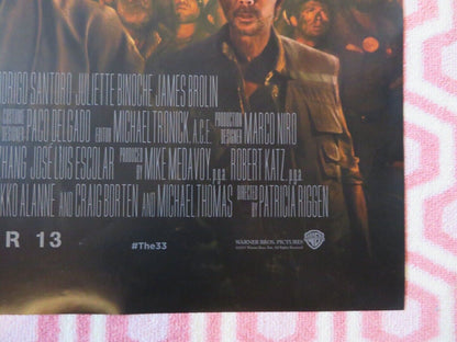 THE 33 US ONE SHEET ROLLED POSTER ANTONIO BANDERAS JAMES BROLIN 2015