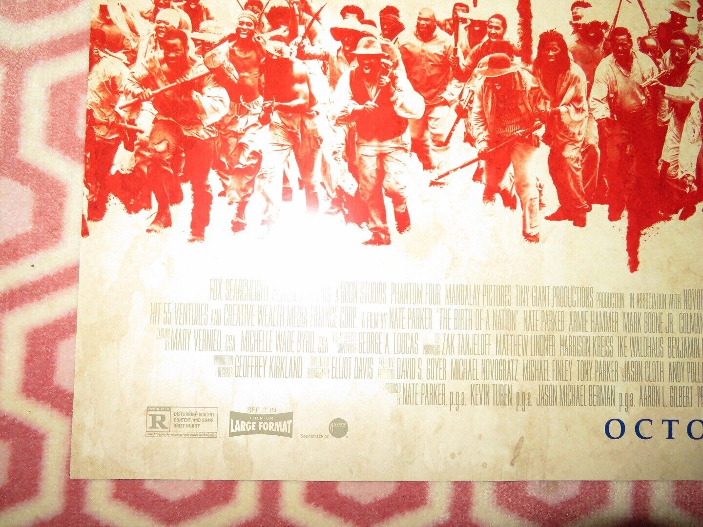 THE BIRTH OF A NATION US ONE SHEET ROLLED POSTER NATE PARKER 2016