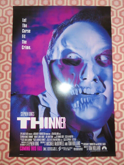 THINNER US ONE SHEET ROLLED POSTER STEPHEN KING TOM HOLLAND 1996