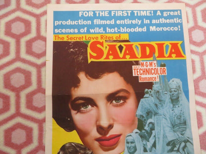 SAADIA  US INSERT (14"x 36") POSTER CORNEL WILDE MEL FERRER 1954