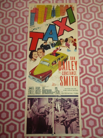 TAXI US INSERT (14"x 36") POSTER DAN DAILEY CONSRANCE SMITH 1953