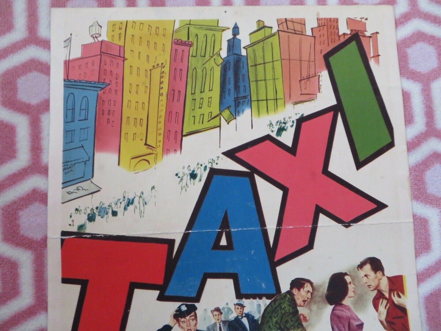 TAXI US INSERT (14"x 36") POSTER DAN DAILEY CONSRANCE SMITH 1953