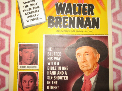 SHOUTOUT AT BIG SAG  US INSERT (14"x 36") POSTER WALTER BRENNAN 1962