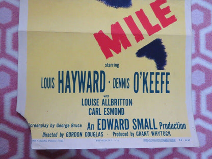 WALK A CROOKED MILE  US INSERT (14"x 36") POSTER LOIS HAYWARD DENNIS O'KEEFE '48