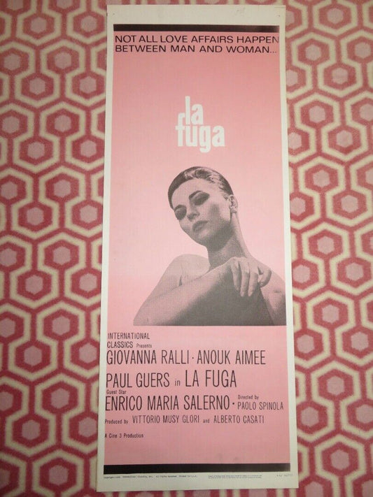 LA FUGA  US INSERT (14"x 36") POSTER GIOVANNA RALLI ANOUK AIMEE 1966