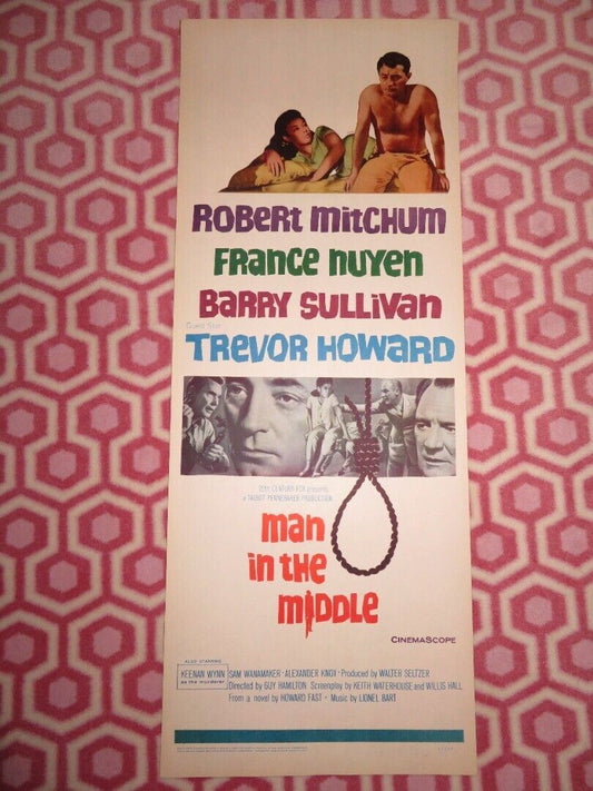 MAN IN THE MIDDLE  US INSERT (14"x 36") POSTER ROBERT MITCHUM FRANCE NUYEN 1964