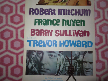 MAN IN THE MIDDLE  US INSERT (14"x 36") POSTER ROBERT MITCHUM FRANCE NUYEN 1964