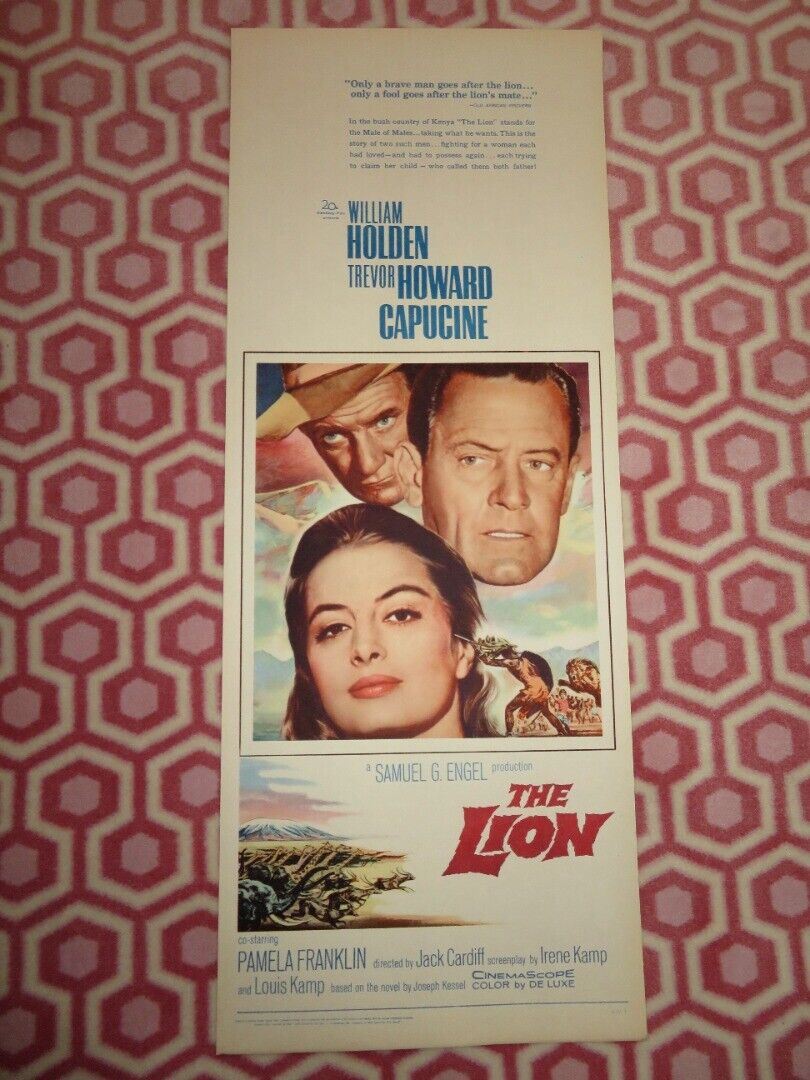 THE LION  US INSERT (14"x 36") POSTER WILLIAM HOLDEN TREVOR HOWARD CAPUCINE 1963