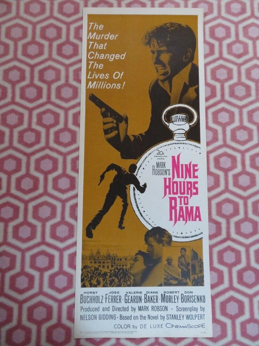 NINE HOURS TO RAMA  US INSERT (14"x 36") POSTER ROBERT MORLEY 1963