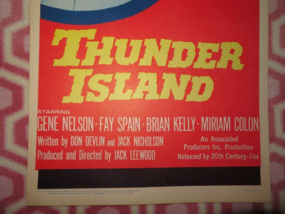 THUNDER ISLAND US INSERT (14"x 36") POSTER GENE NELSON FAY SPAIN 1963