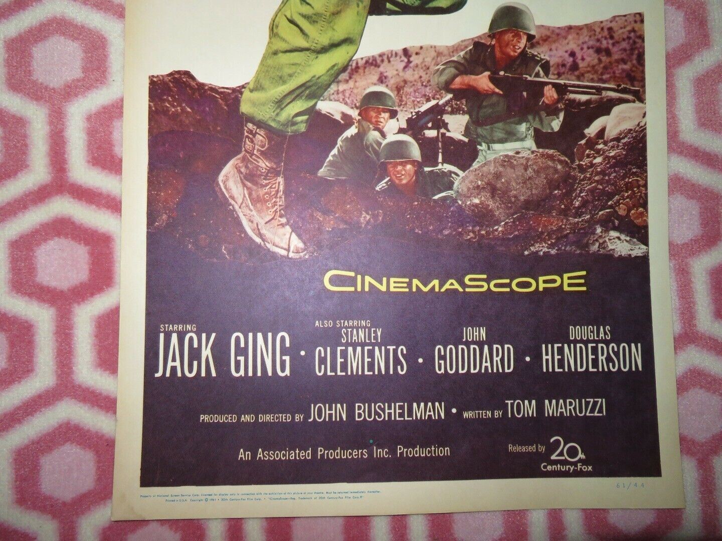 SNIPER'S RIDGE US INSERT (14"x 36") POSTER JACK GING JOHN GOODARD 1961