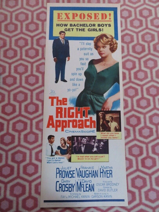 THE RIGHT APPROACH  US INSERT (14"x 36") POSTER JULIET PROWSE GARY CROSBY 1961