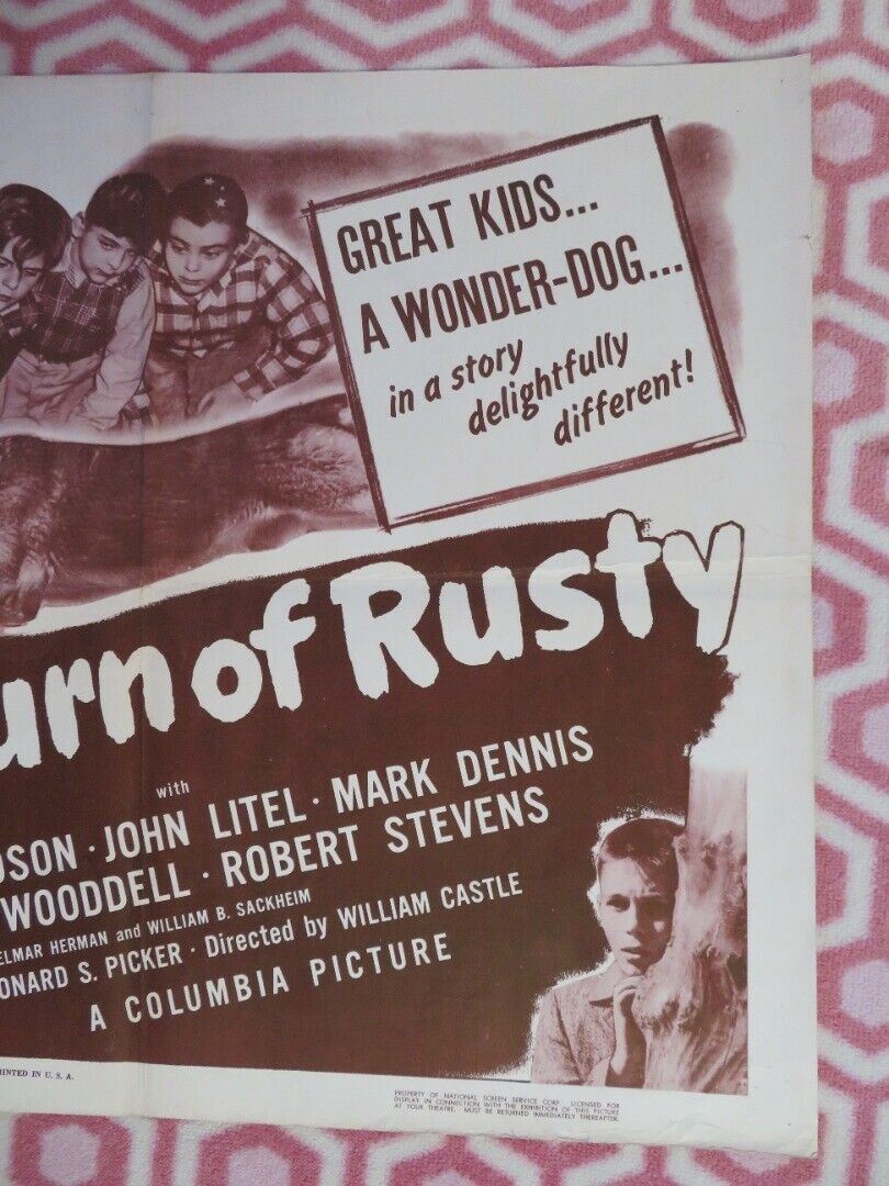 THE RETURN OF RUSTY US HALF SHEET (22"x 28") POSTER TED DONALDSON JOHN LITEL '46