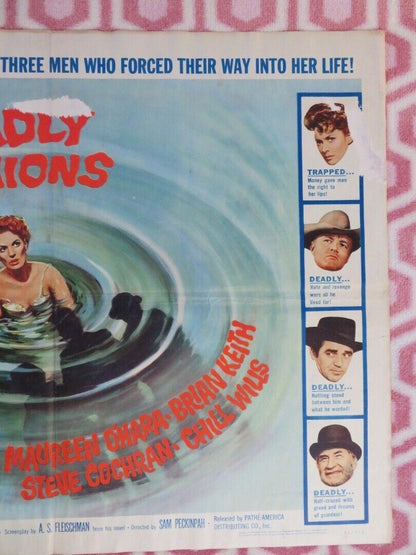 THE DEADLY COMPANIONS US HALF SHEET (22"x 28") POSTER SAM PECKINPAH 1961