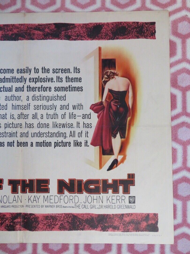 GIRL OF THE NIGHT US HALF SHEET (22"x 28") POSTER ANNE FRANCIS LLOYD NOLAN 1960