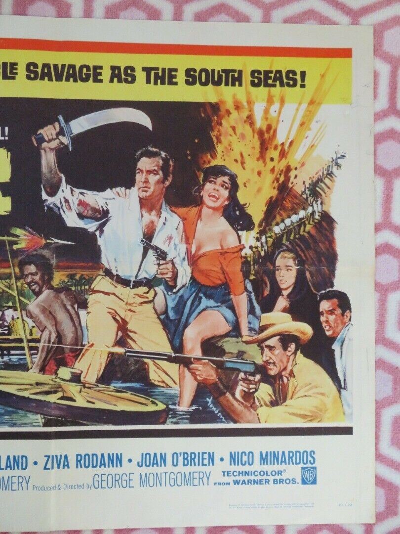 SAMAR US HALF SHEET (22"x 28") POSTER GEORGE MONTGOMERY GILBERT ROLAND 1962