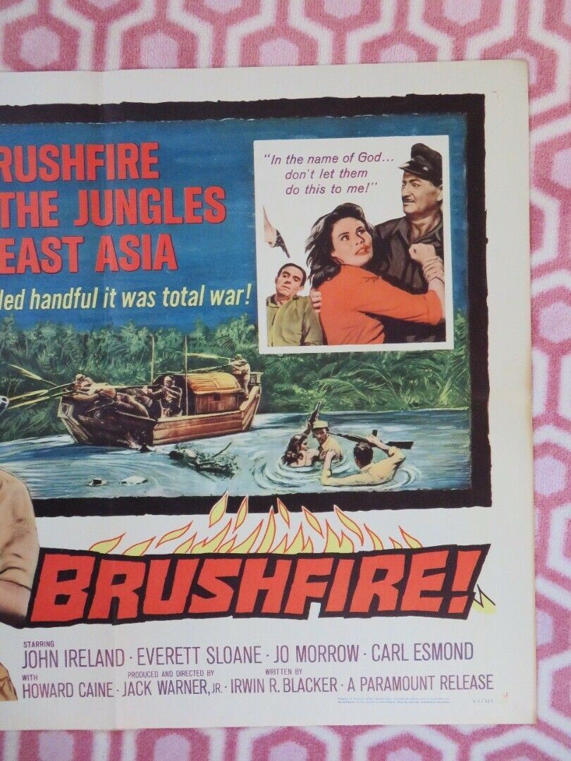 BRUSHFIRE US HALF SHEET (22"x 28") POSTER JOHN IRELAND EVERETT SLOANE 1962